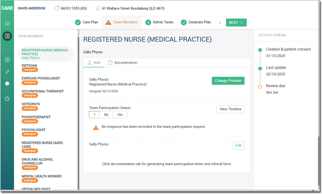 MD Care Team Members Registered Nurse